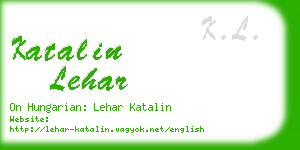 katalin lehar business card
